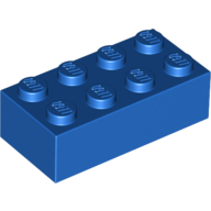 Lego kostka (kostička) 2x4, modrá (300173, 300123)